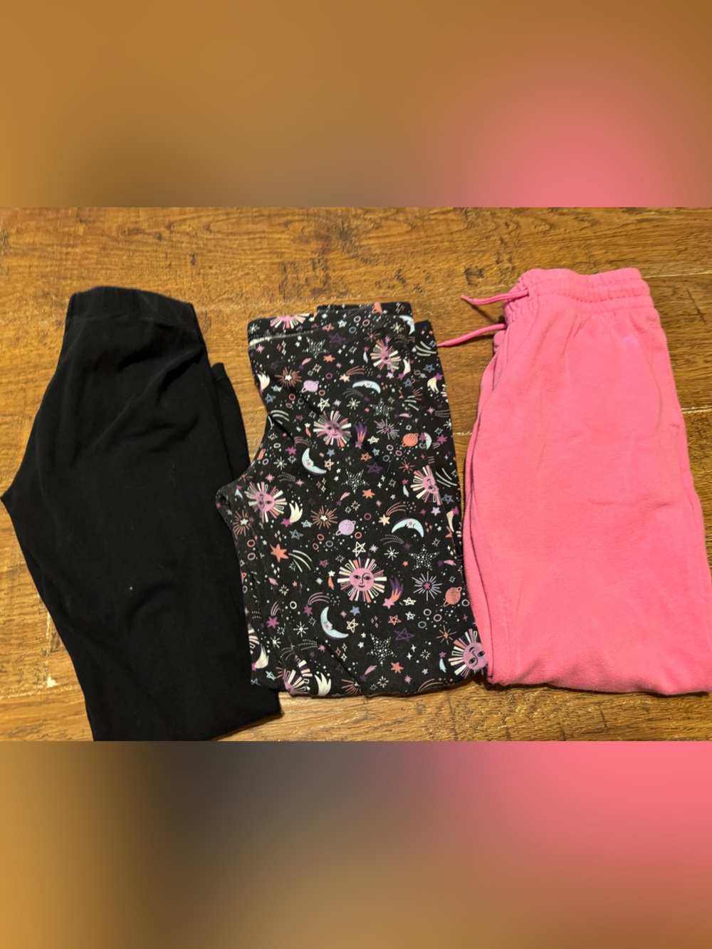 Girls leggings & sweatpants lot of 3 pair size 7-8